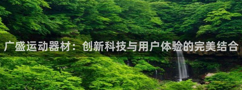 意昂4五金厂：广盛运动器材：创新科技与用户体验的完美