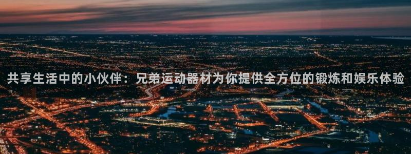 意昂4科技：共享生活中的小伙伴：兄弟运动器材为你提供