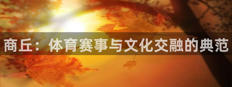 意昂体育4招商电话是多少啊：商丘：体育赛事与文化交融的典范