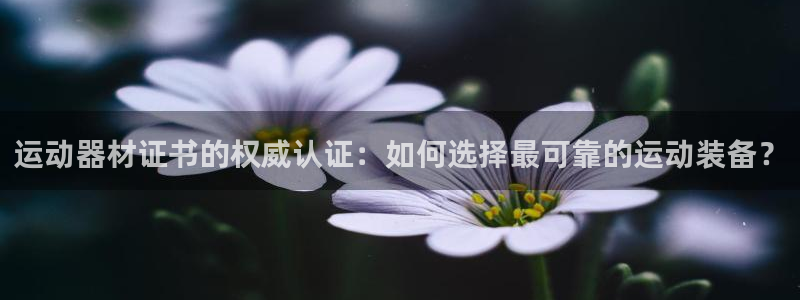 意昂4官方：运动器材证书的权威认证：如何选择最可靠的运动装备